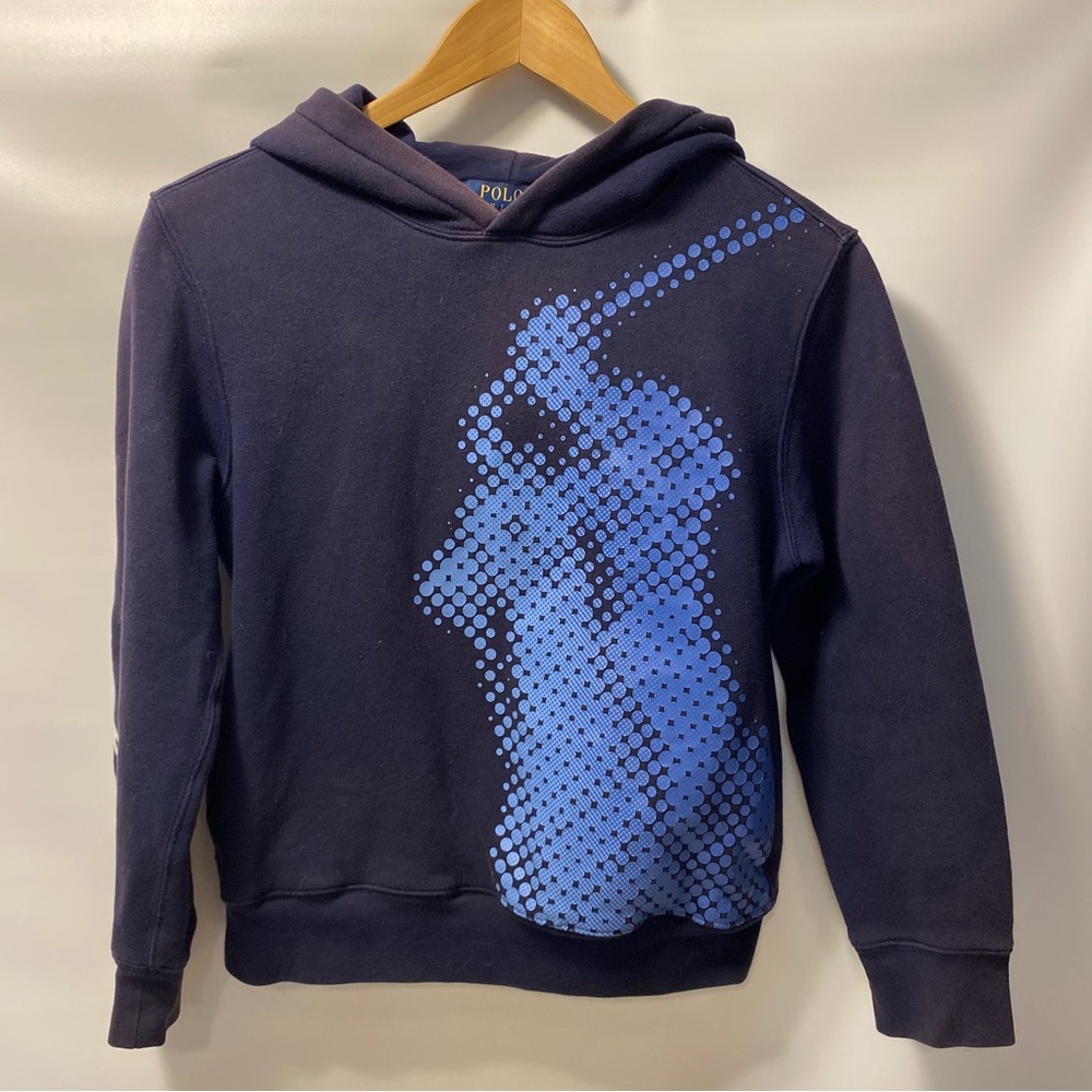 Sz M- Men Polo Ralph Lauren blue Hoodie with horse Graphic